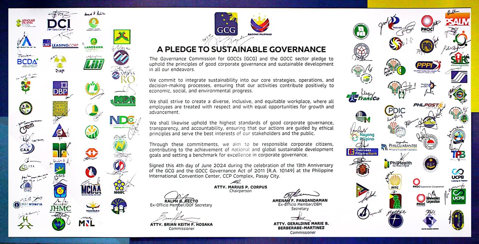 A Pledge A Pledge to Sustainable Governance